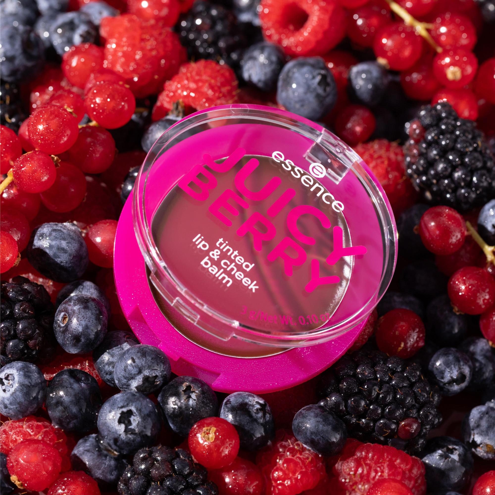 essence  JUICY BERRY tinted lip & cheek balm 