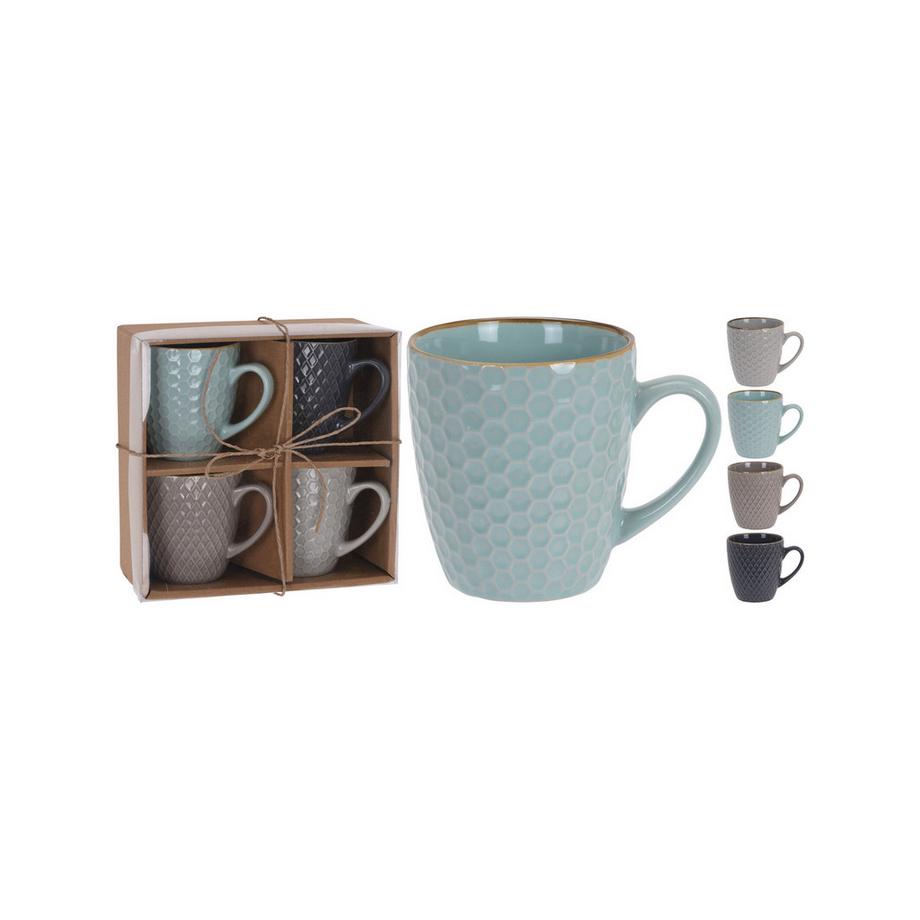 Excellent Houseware Mug 4 pezzi Honey 