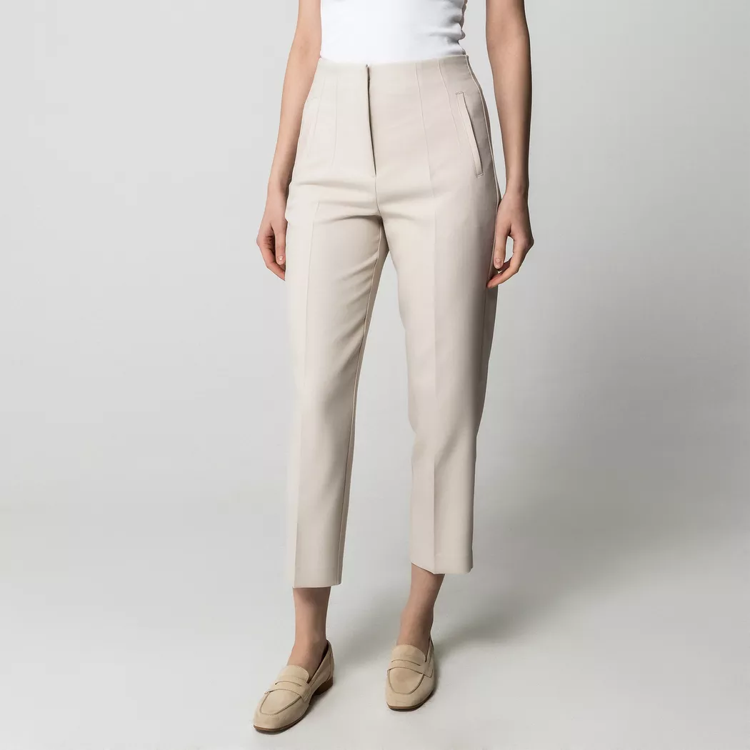Manor Woman - Lange Hose, Slim Fit, für Damen, Sandsteingrau, Größe 36