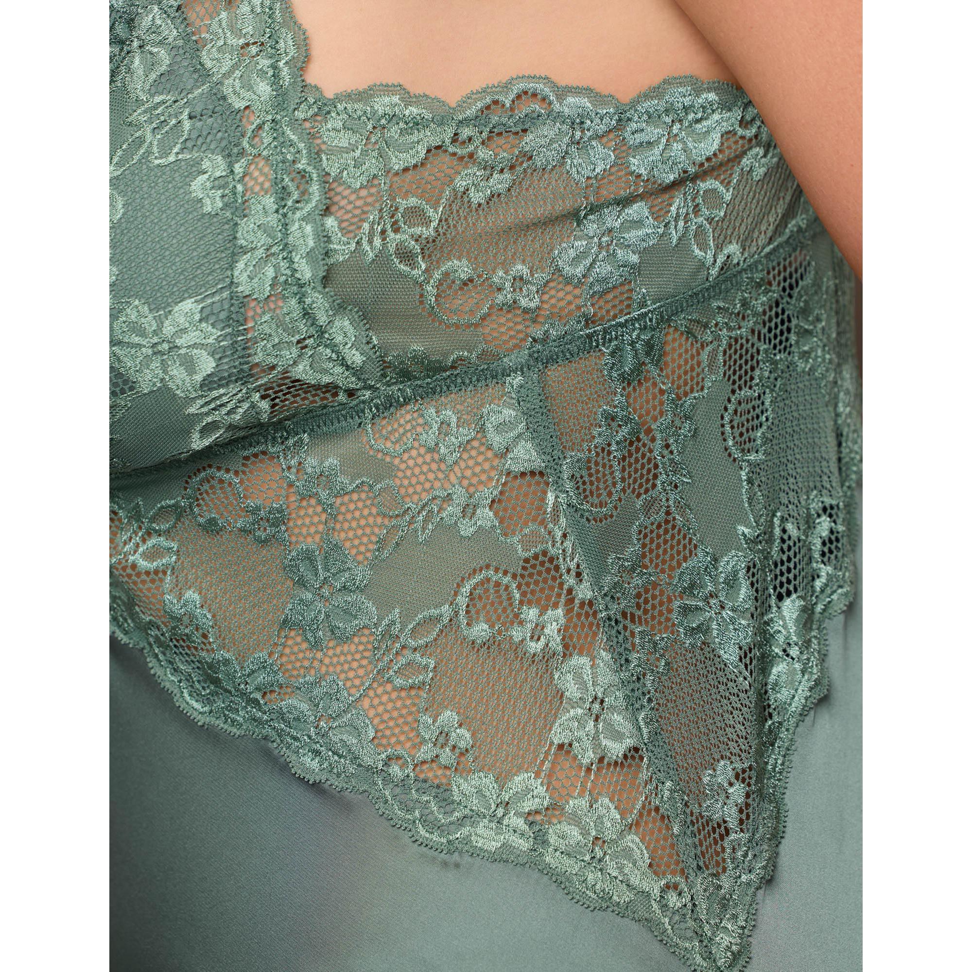 Yamamay Camicia da Notte Corta con Dettaglio in Pizzo  