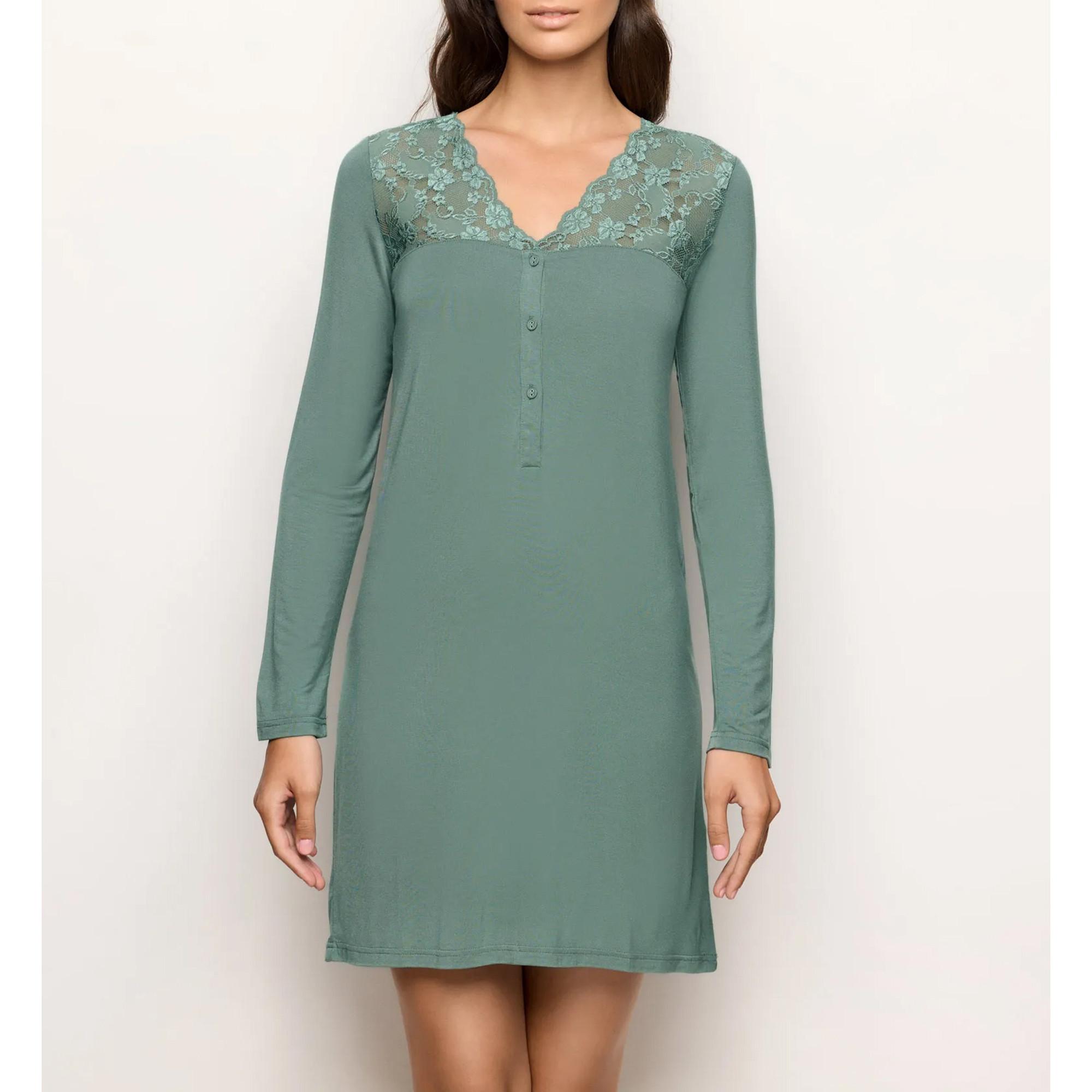 Yamamay Chemise de nuit manches longues avec dentelle  