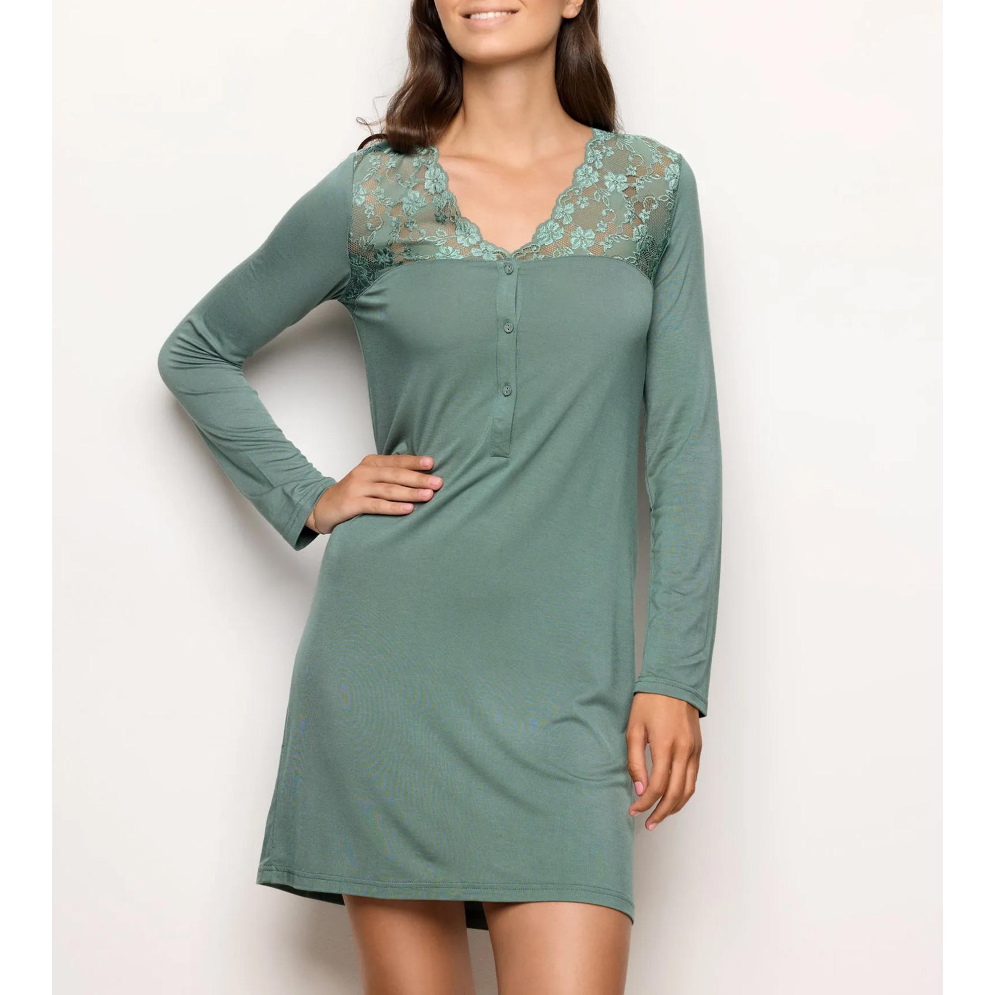 Yamamay Chemise de nuit manches longues avec dentelle  