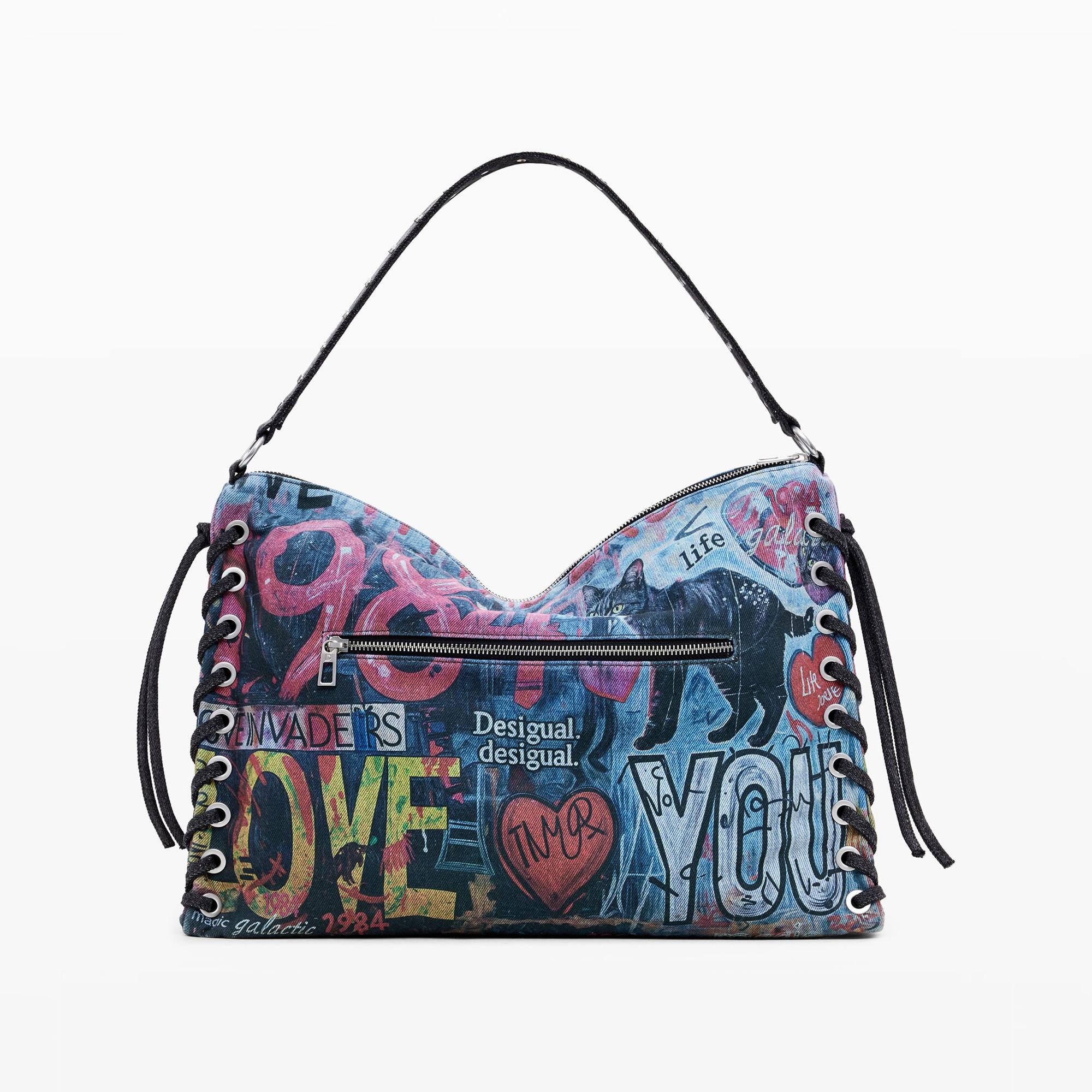 Desigual Borsa a tracolla stampa graffiti  