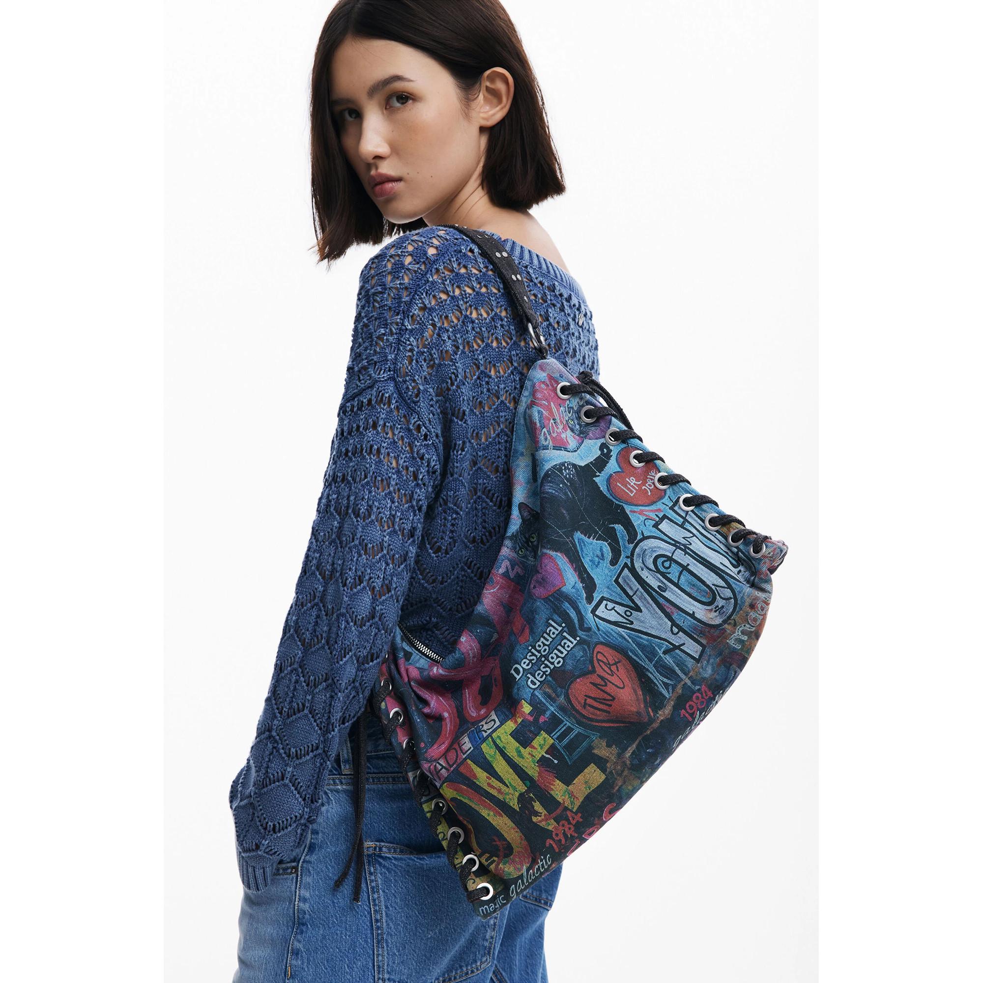 Desigual Borsa a tracolla stampa graffiti  