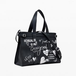 Desigual Borsa a mano con stampa Doodle  