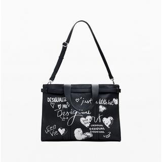 Desigual Borsa a mano con stampa Doodle  