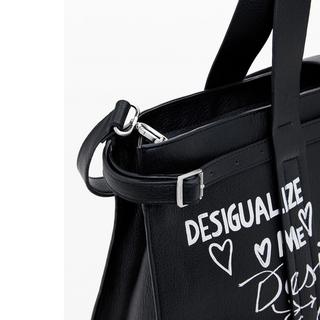 Desigual Borsa a mano con stampa Doodle  