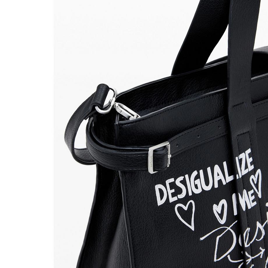 Desigual Borsa a mano con stampa Doodle  