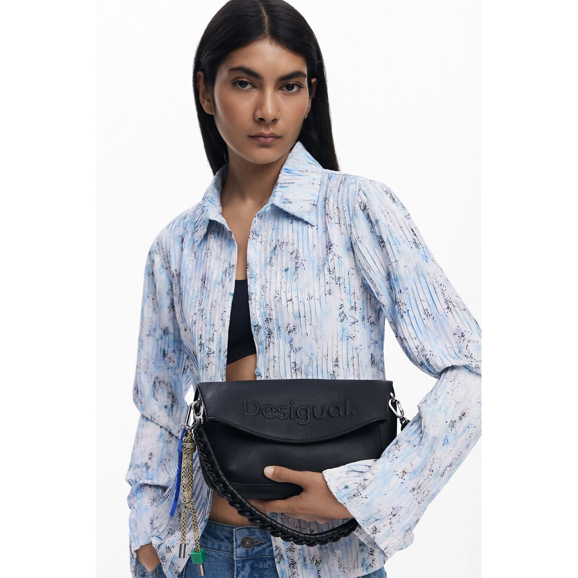 Desigual Handtasche mit 3D-Logo-Design  