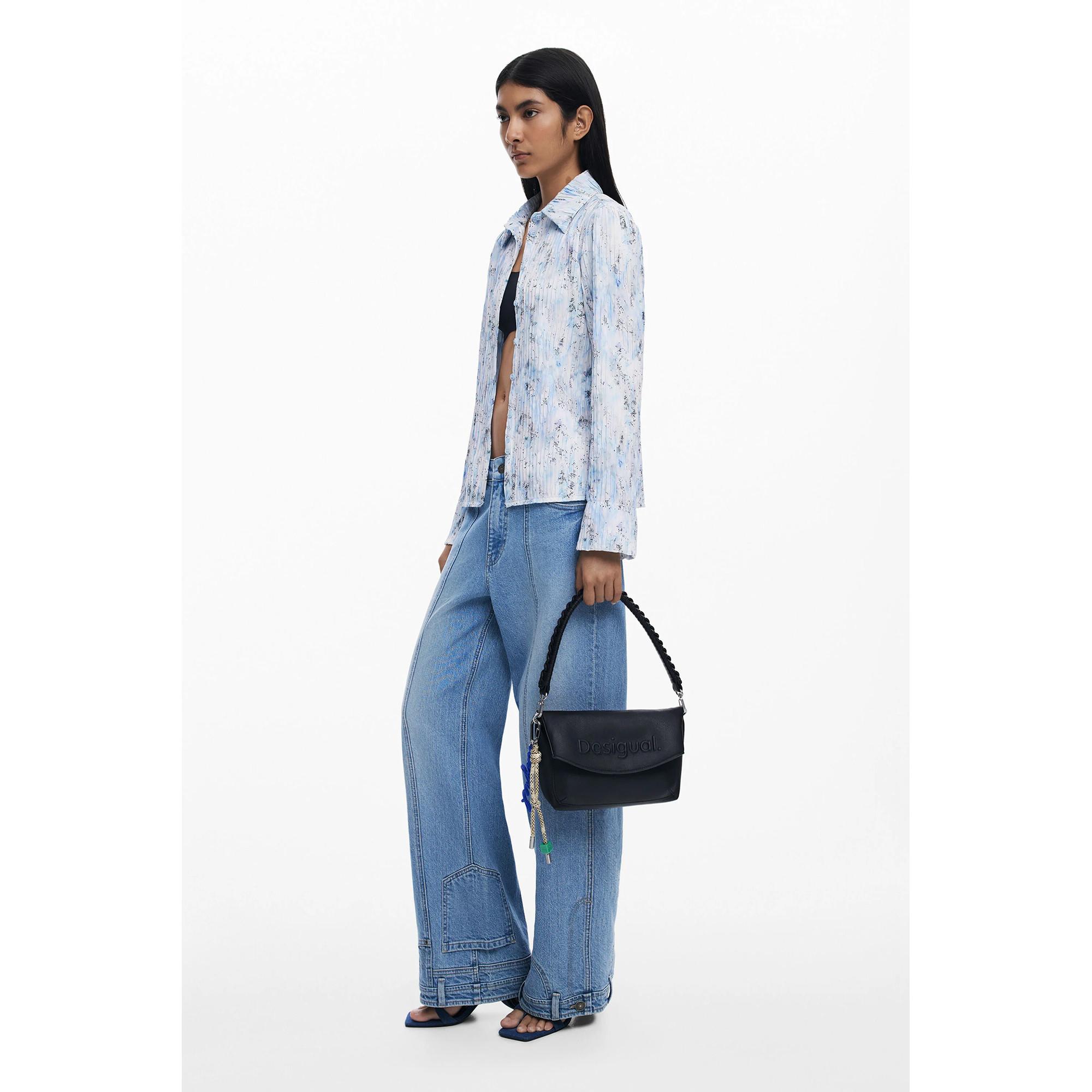 Desigual Handtasche mit 3D-Logo-Design  