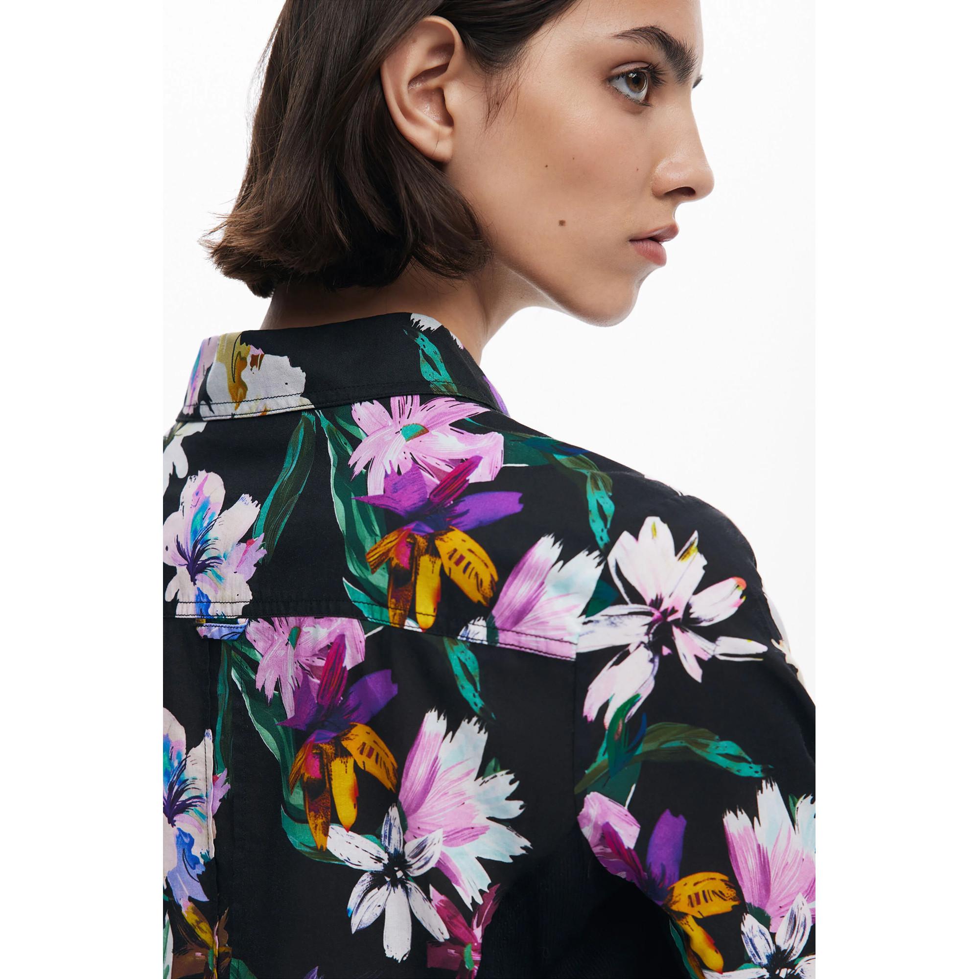 Desigual Bluse mit Blumenmuster Langarm  