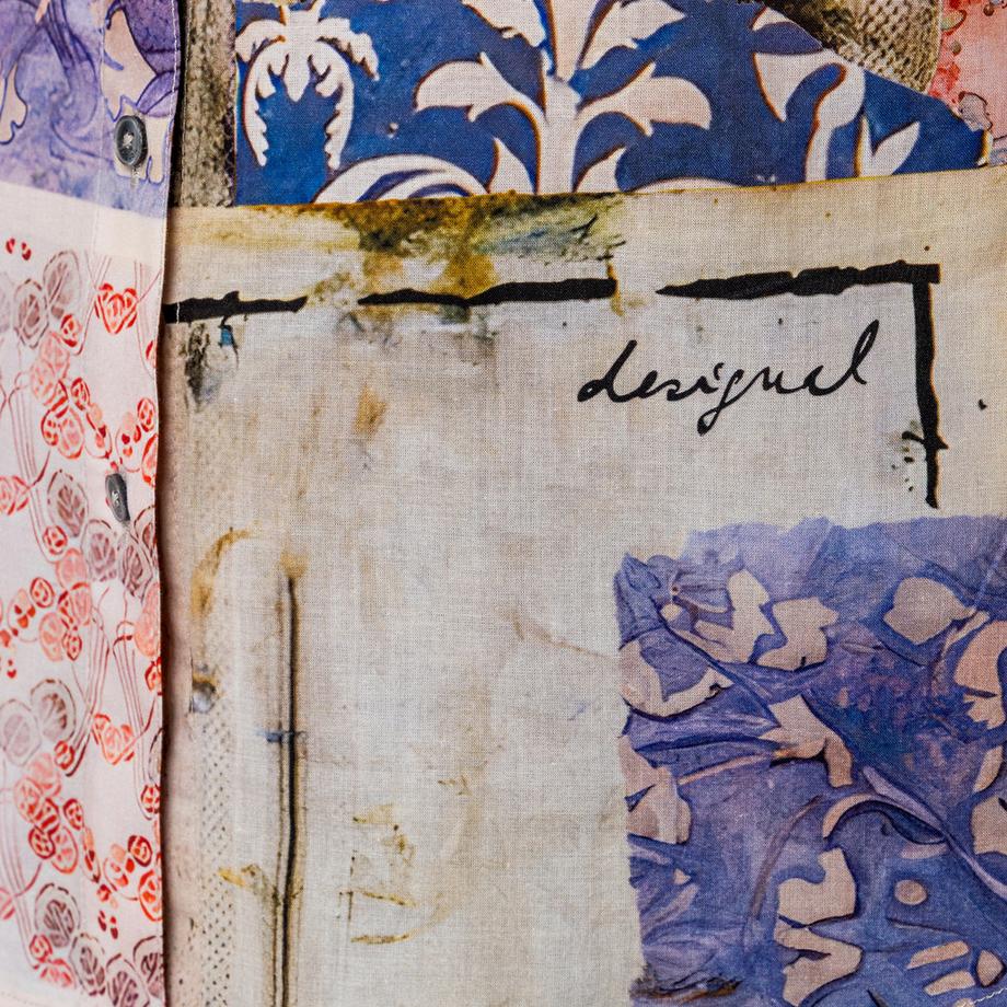 Desigual Camicetta Maniche Lunghe Stampa Patchwork  