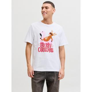 JACK & JONES Merry Christmas Grafikdruck T-Shirt  