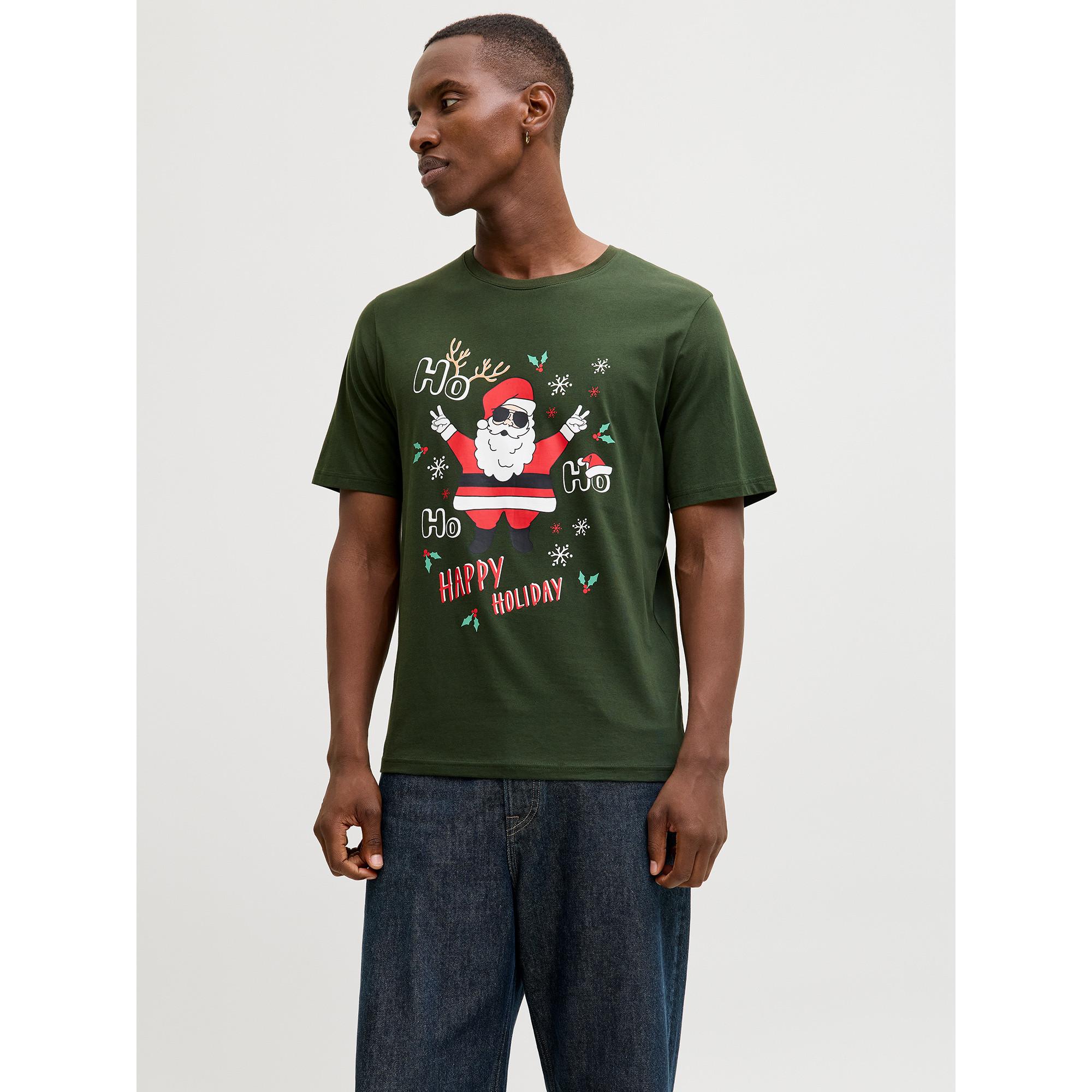 Tee-shirt Noir Homme Jack & Jones avec logo original. Casual Sénas