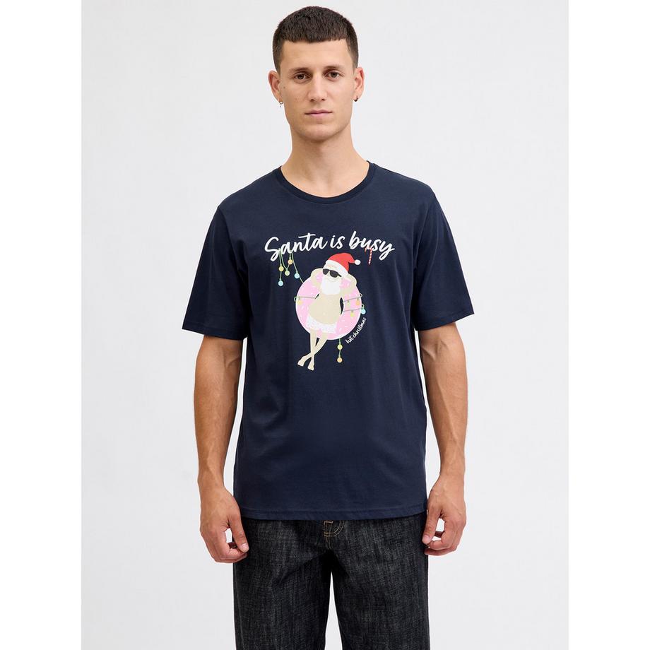 JACK & JONES T-Shirt Imprimé Graphique Merry Christmas  