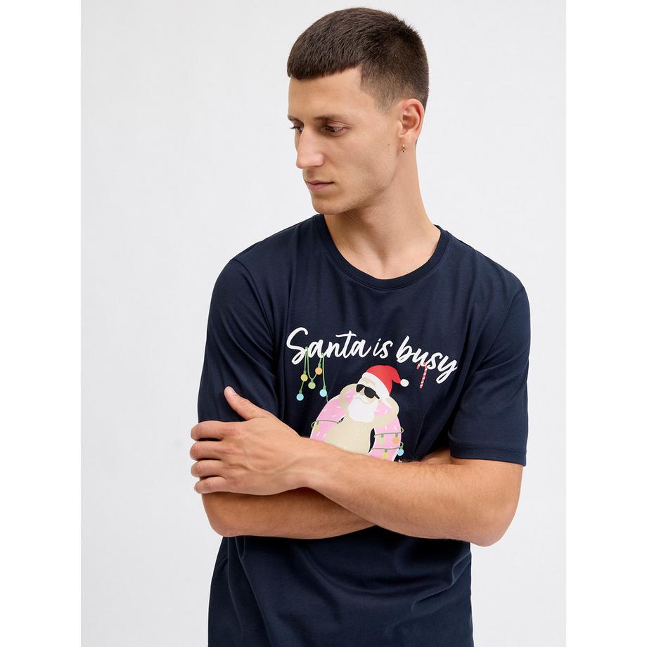 JACK & JONES T-Shirt Imprimé Graphique Merry Christmas  