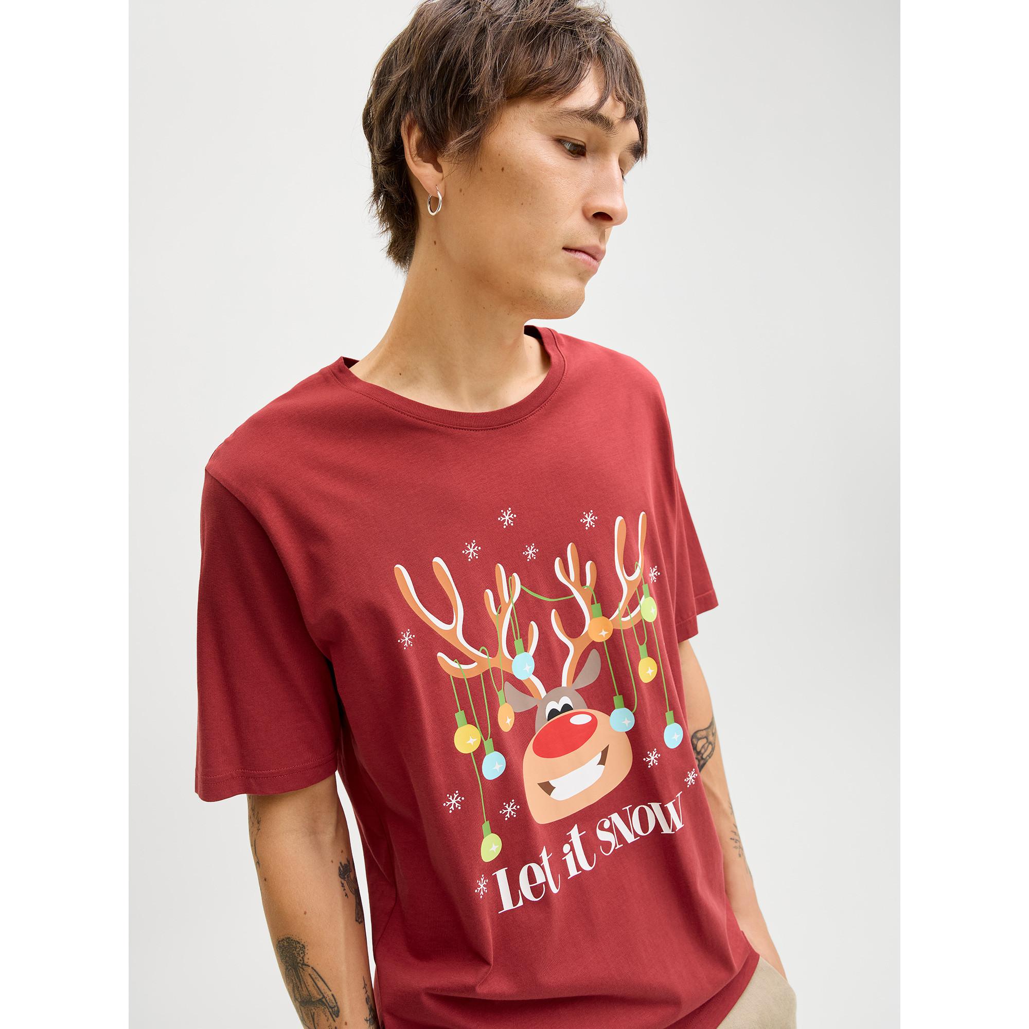 JACK & JONES Merry Christmas Grafikdruck T-Shirt  