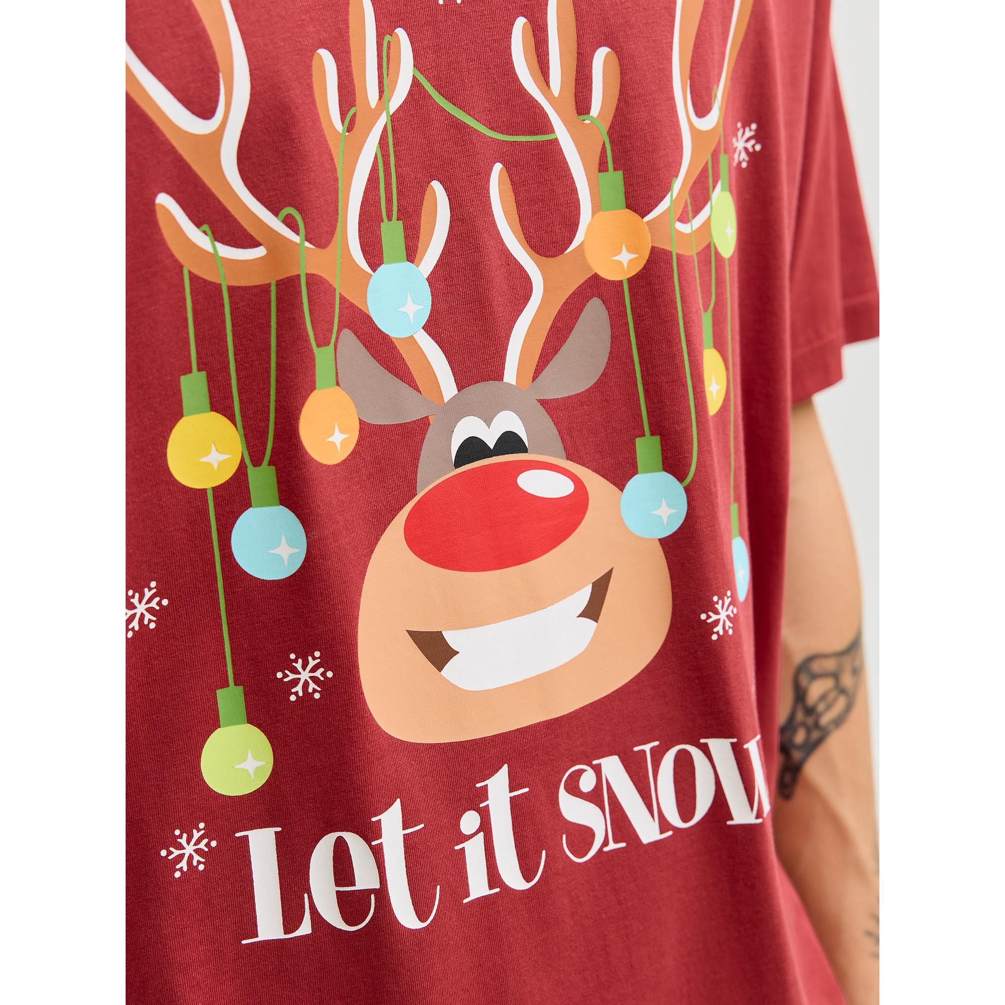 JACK & JONES Merry Christmas Grafikdruck T-Shirt  