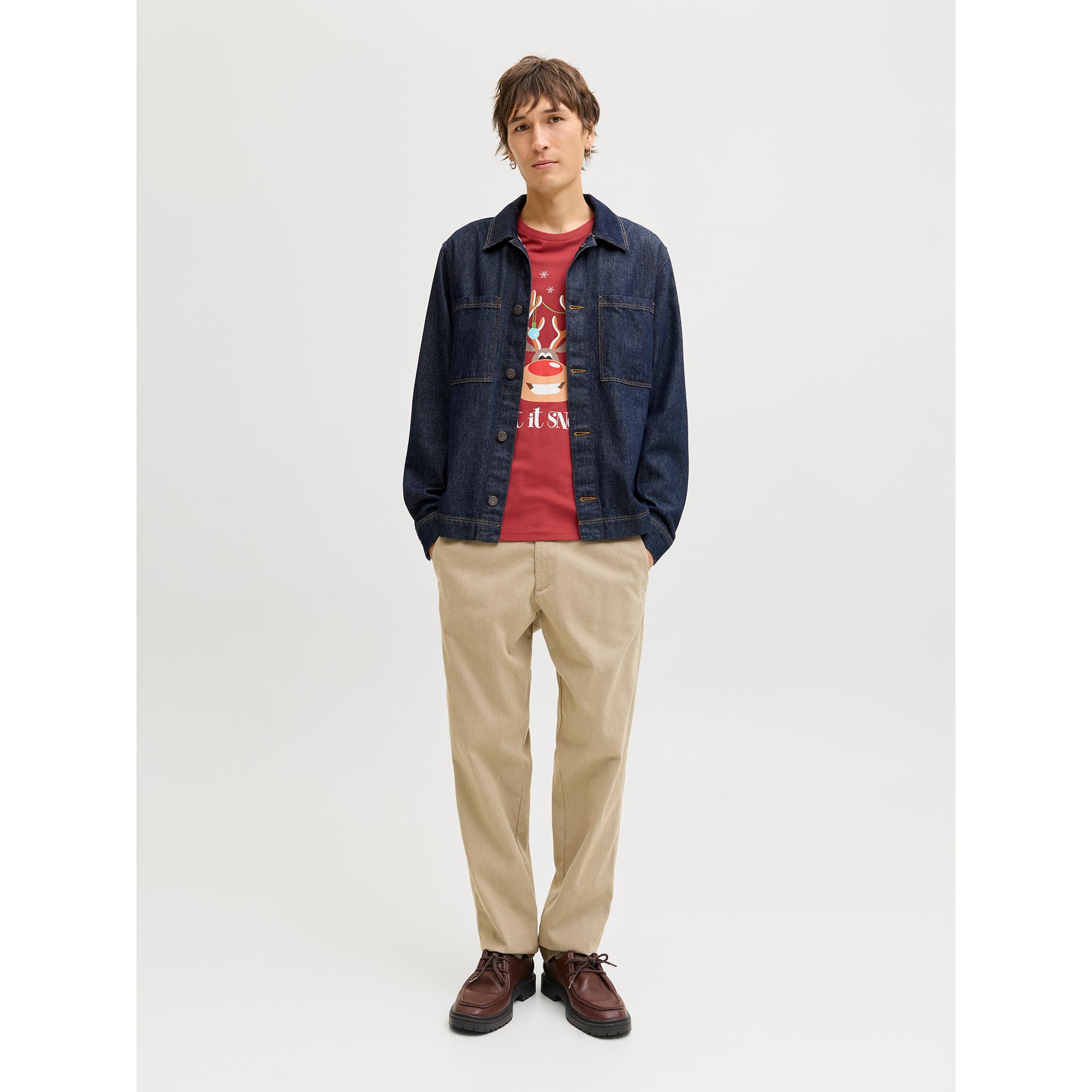 JACK & JONES Merry Christmas Grafikdruck T-Shirt  