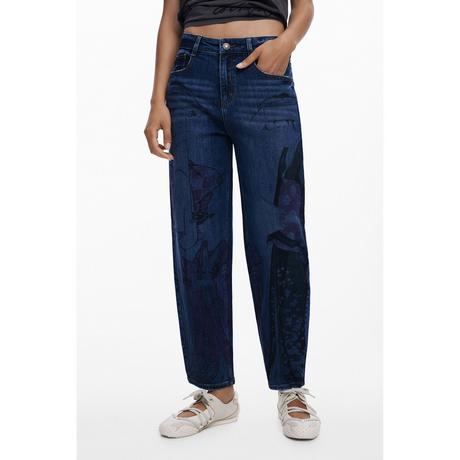 Desigual Bedruckte Straight Leg Jeans  