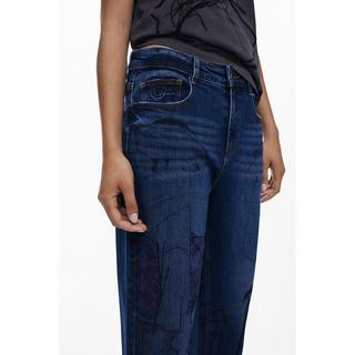 Desigual Bedruckte Straight Leg Jeans  