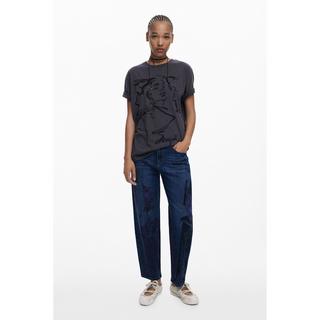 Desigual Bedruckte Straight Leg Jeans  