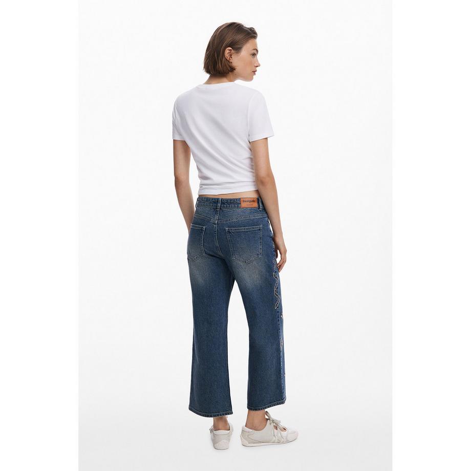 Desigual Jeans Largo Ricamato  