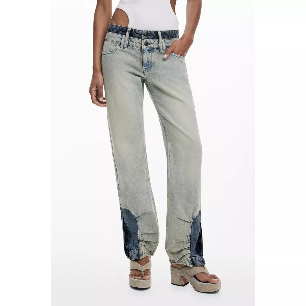 Desigual Pantalon en jean patchwork BLUE 44 female