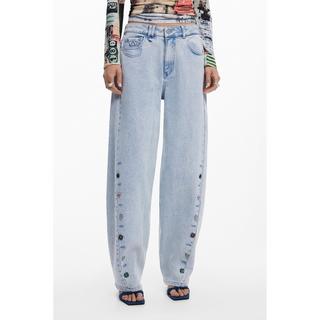 Desigual Jean Regular Fit avec Boutons Décoratifs  