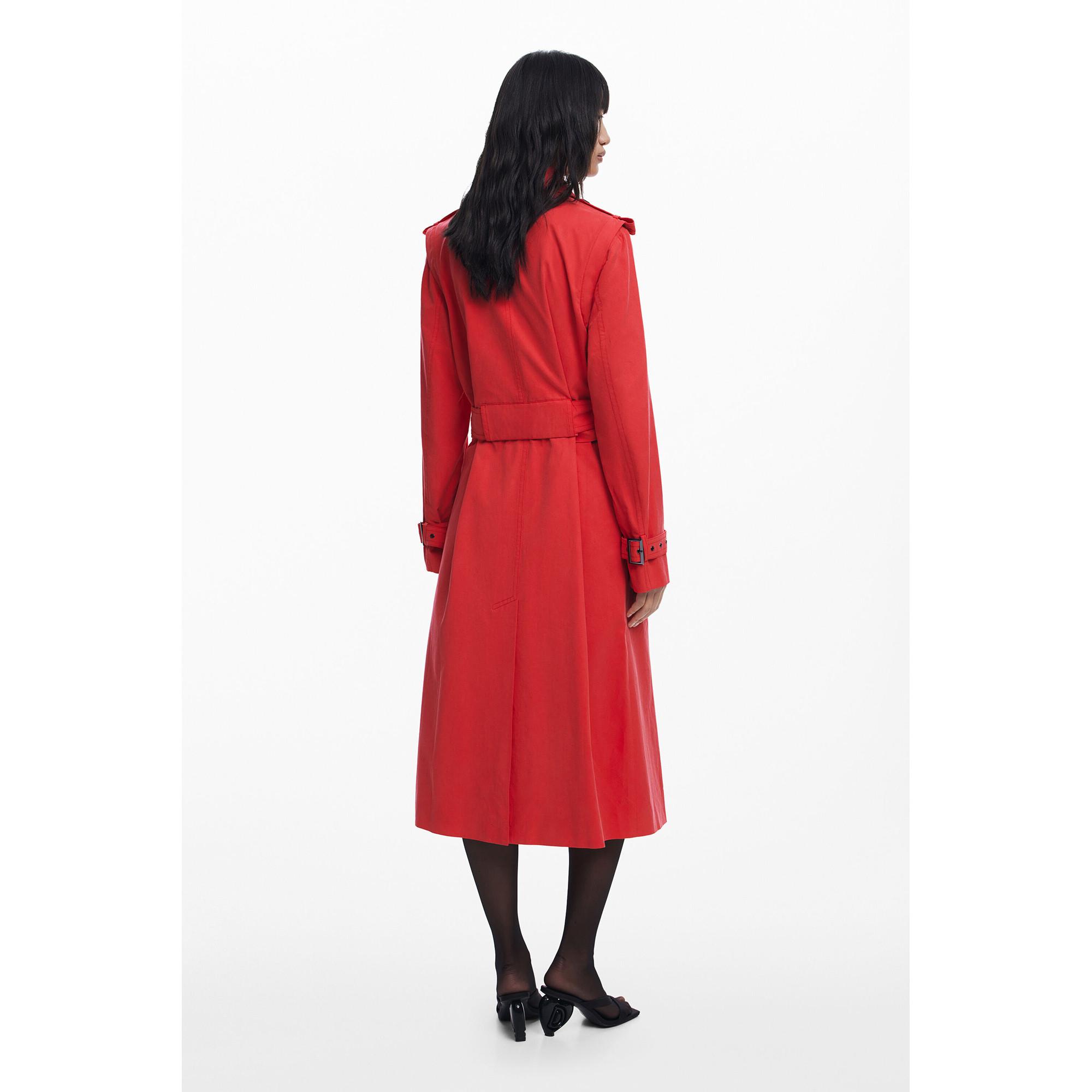 Desigual Trench Lungo con Maniche Rimovibili  