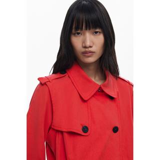 Desigual Trench Lungo con Maniche Rimovibili  