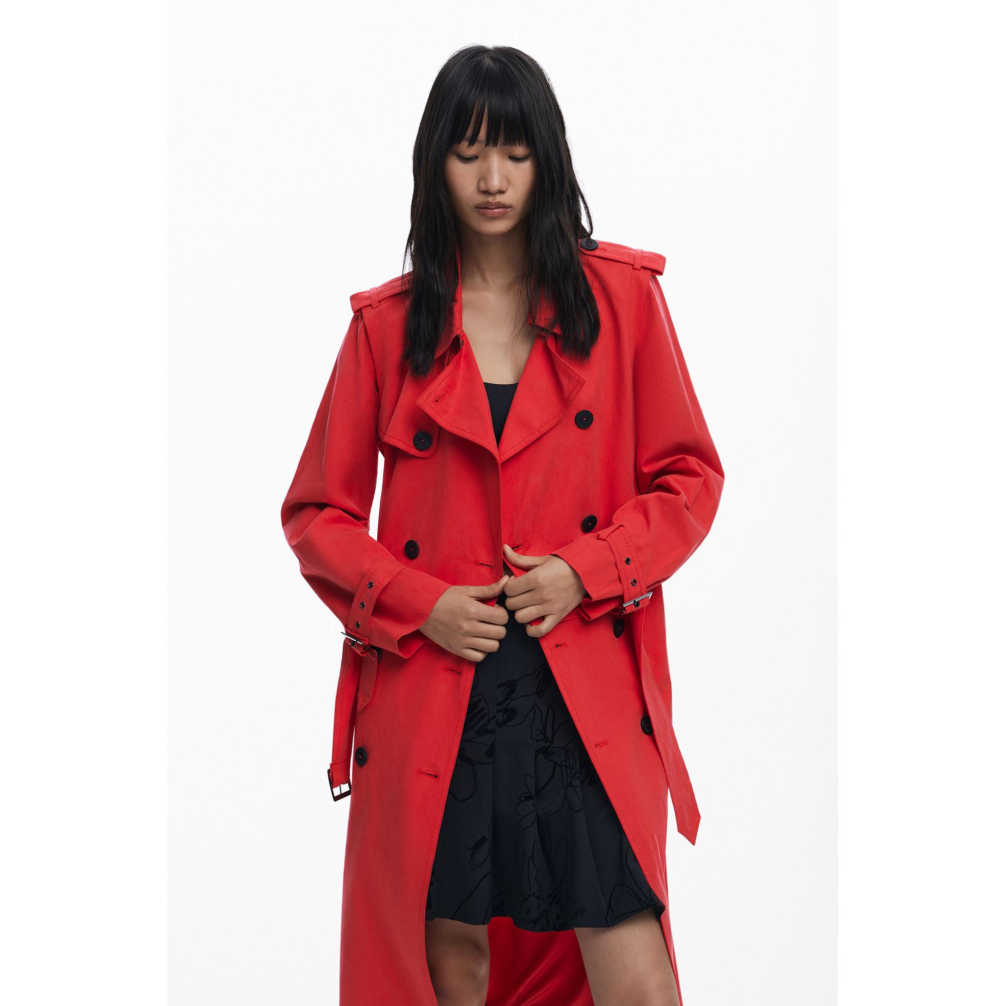 Desigual Trench Lungo con Maniche Rimovibili  