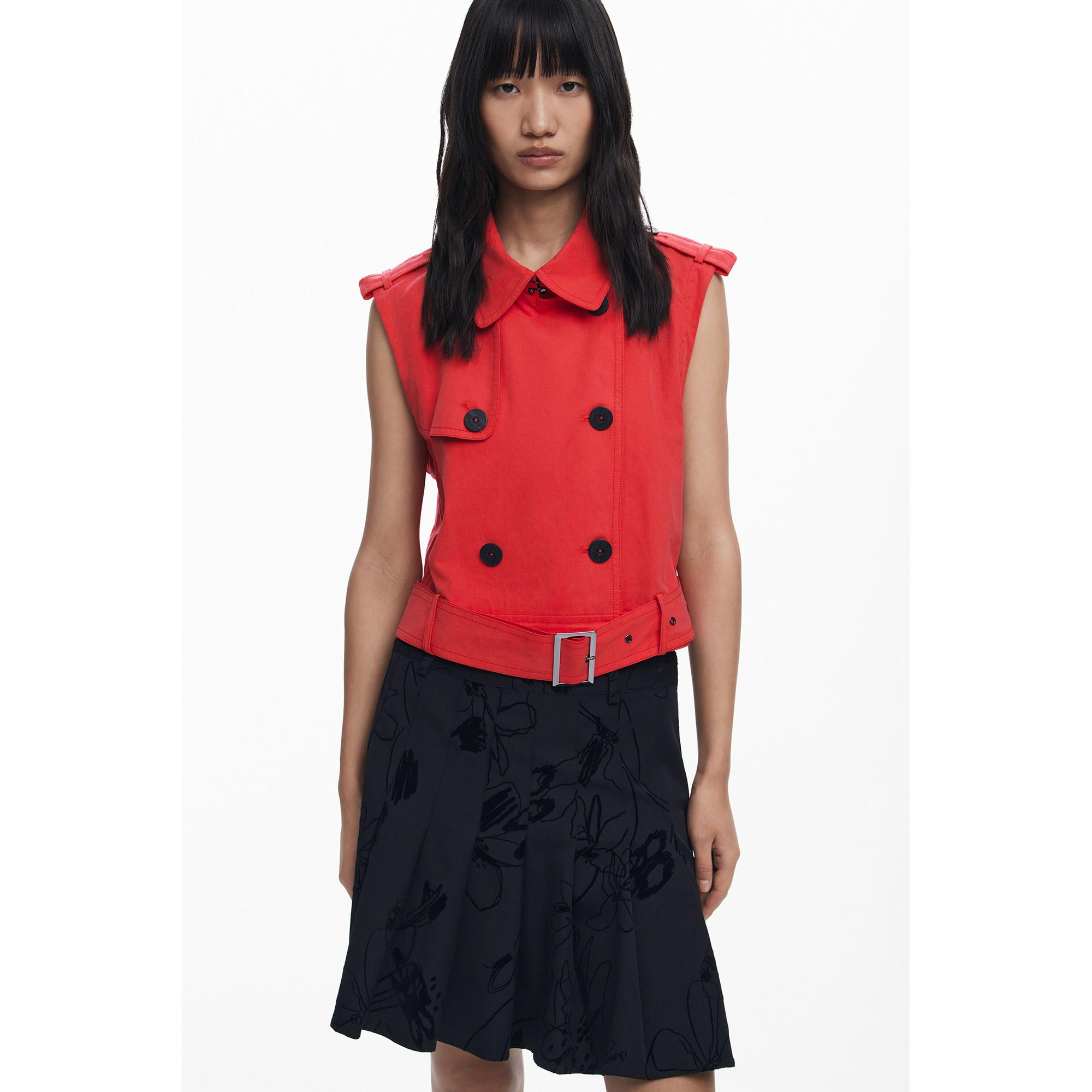 Desigual Trench Lungo con Maniche Rimovibili  