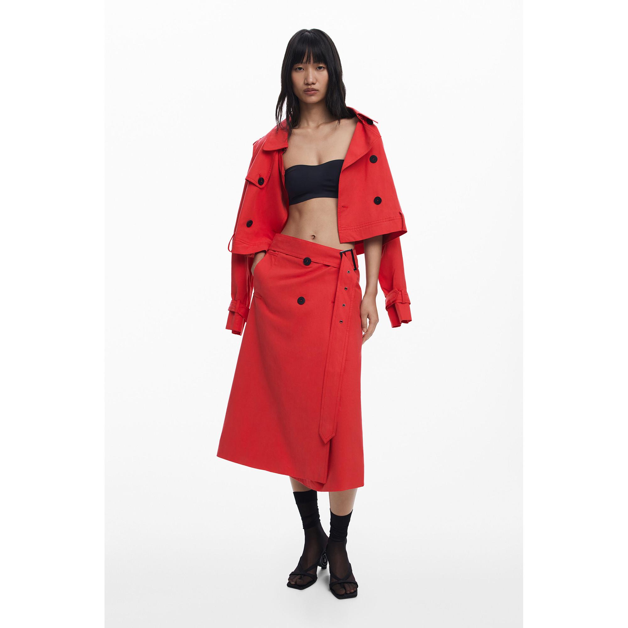 Desigual Trench Lungo con Maniche Rimovibili  