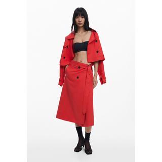 Desigual Trench Lungo con Maniche Rimovibili  