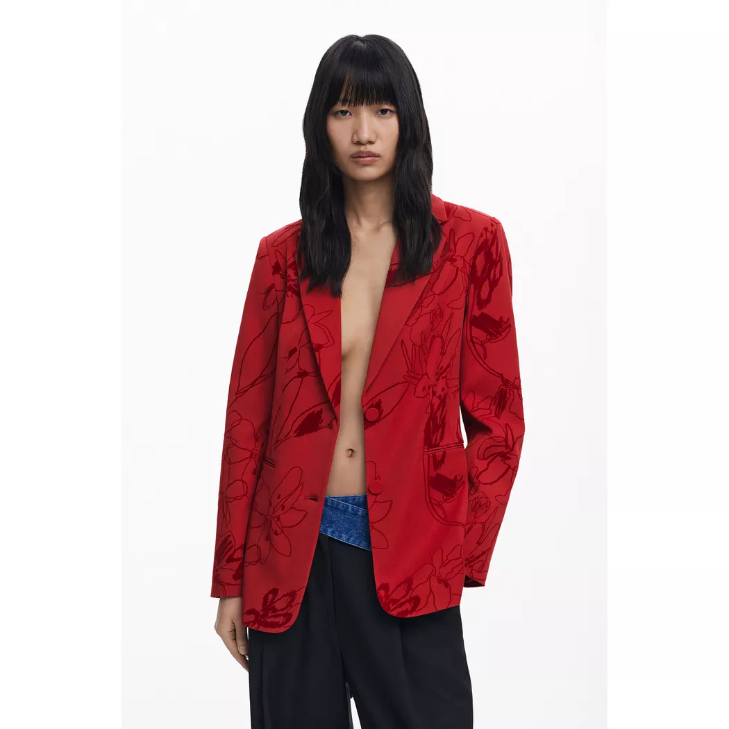 Desigual - Blazer, für Damen, Rot, Größe L