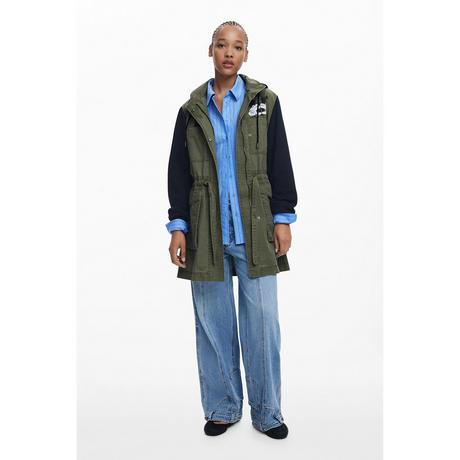 Desigual Mickey Mouse Print Parka Jacke Kapuze  