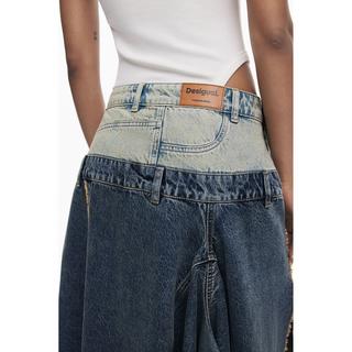 Desigual Gonna Asimmetrica Patchwork Denim  