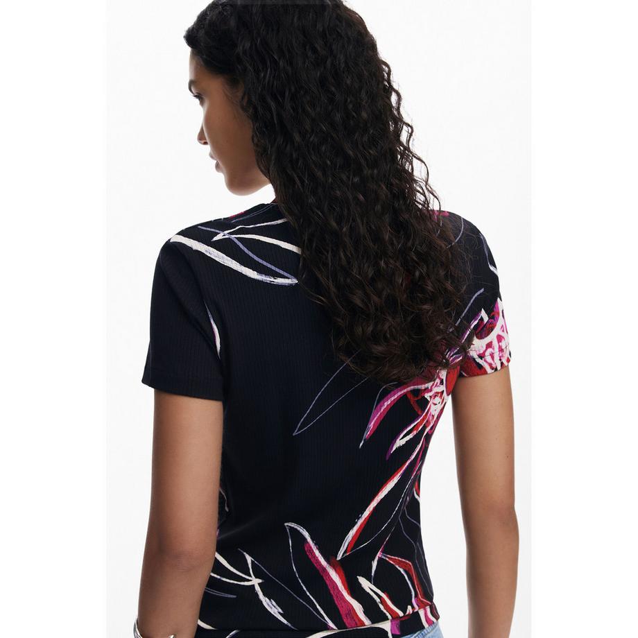 Desigual T-shirt Stampa Floreale Maniche Corte  