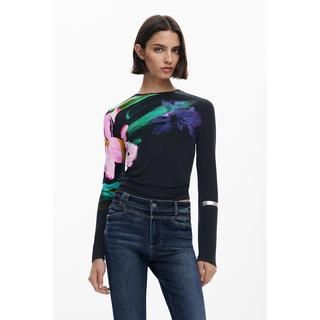 Desigual Maglia Maniche Lunghe Stampa Floreale  