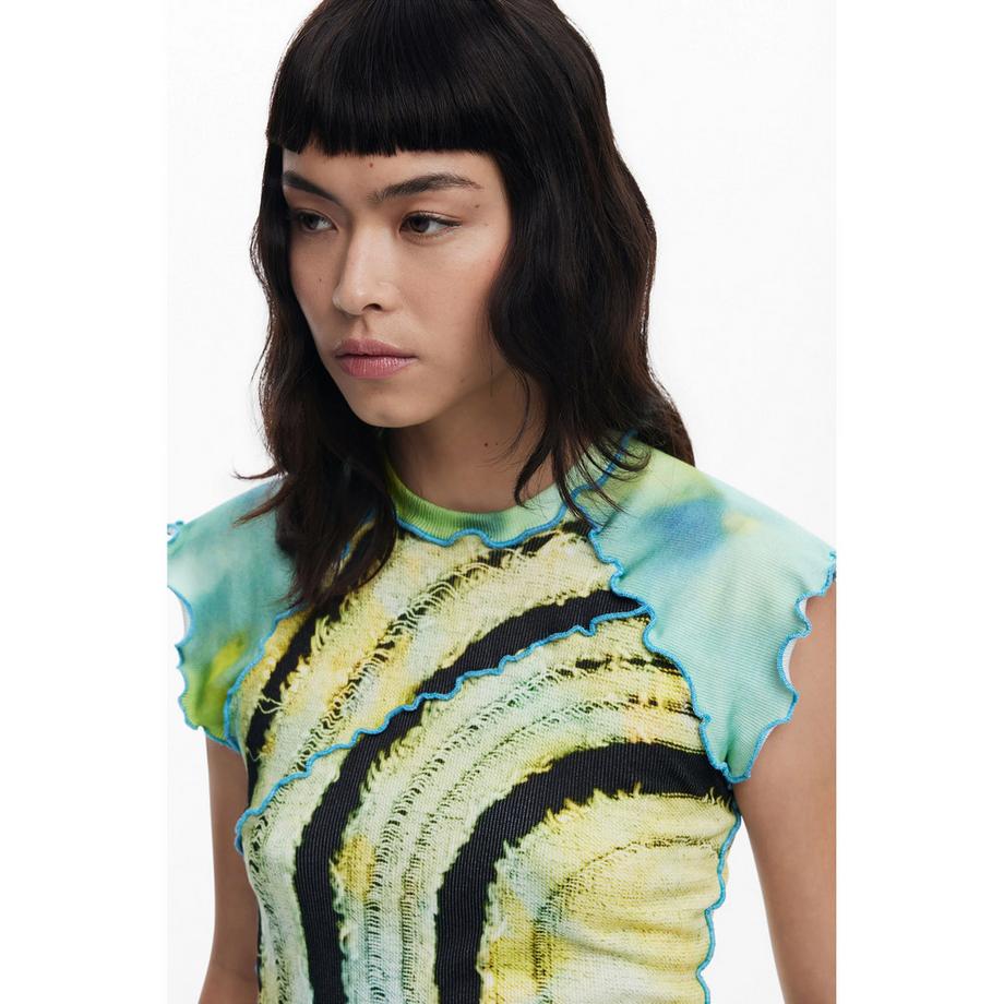 Desigual T-shirt Stampata Maniche Corte  