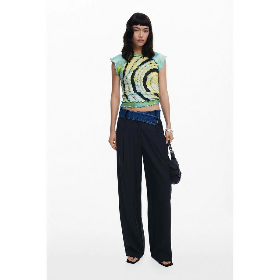 Desigual T-shirt Stampata Maniche Corte  