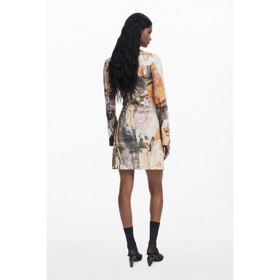 Desigual Robe Mini Imprimée Manches Longues  