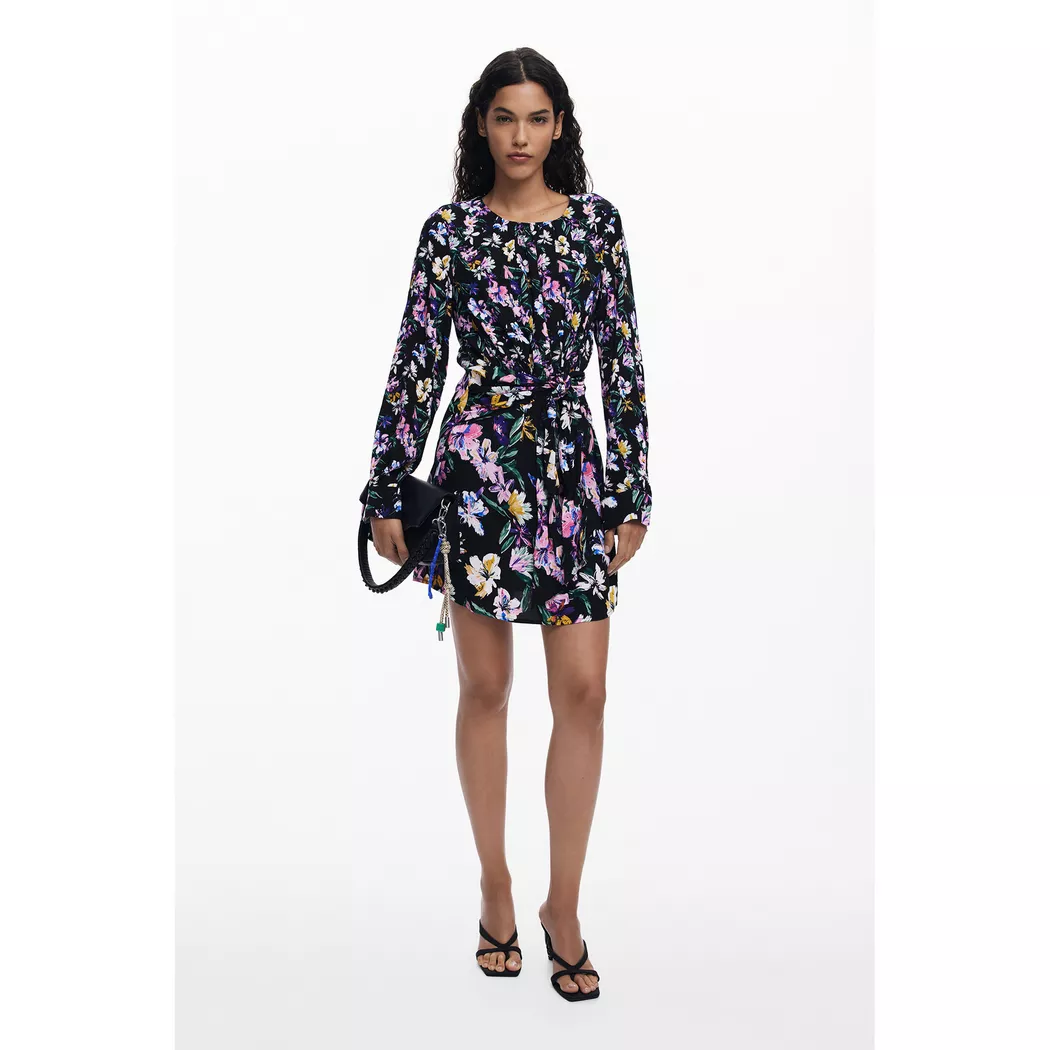 Robe courte Desigual FLOR ACRILICA Multicolore EU S,EU M,EU L,EU XL femmes