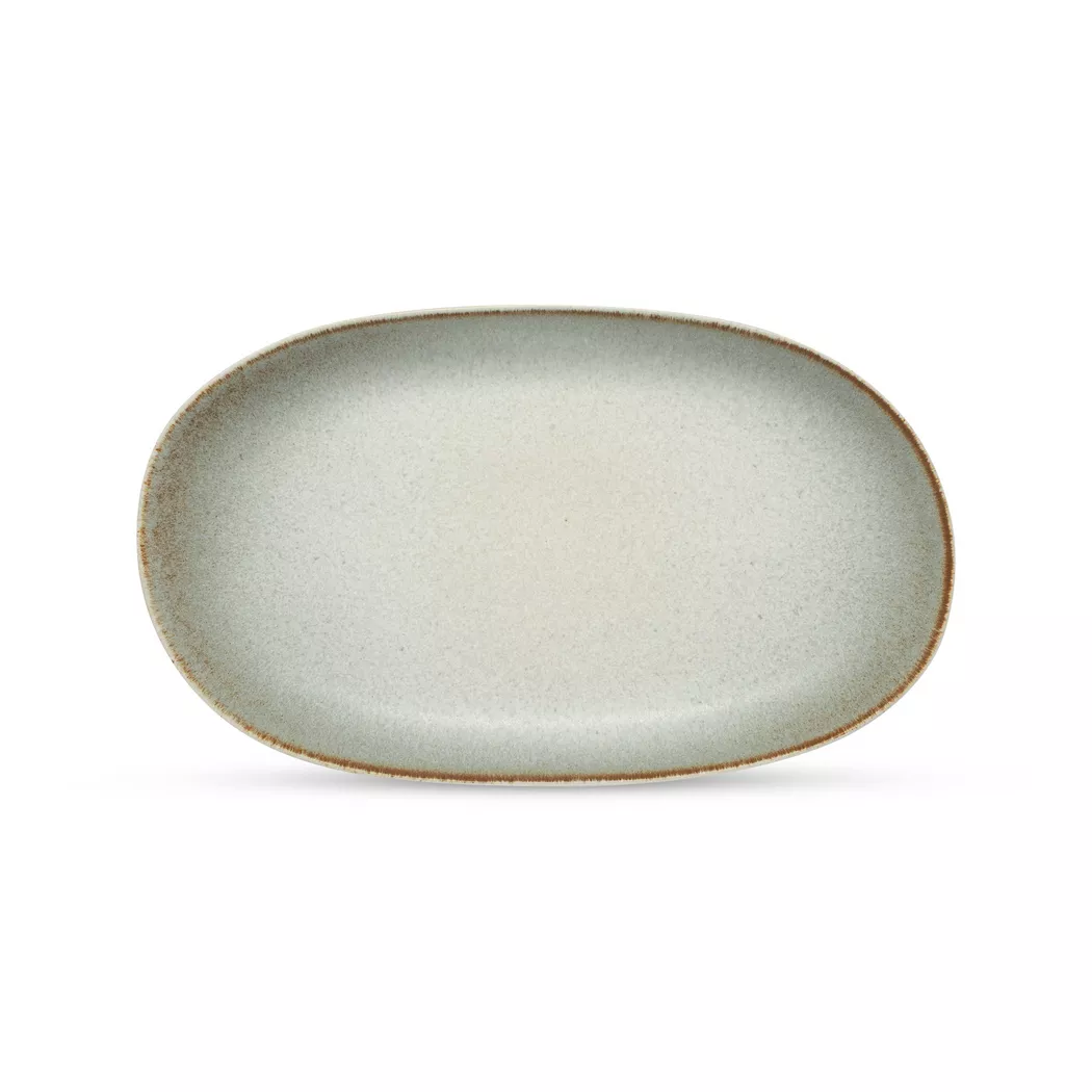Manor - Ovale Platte, 36X22CM, Schwarz/Weiss