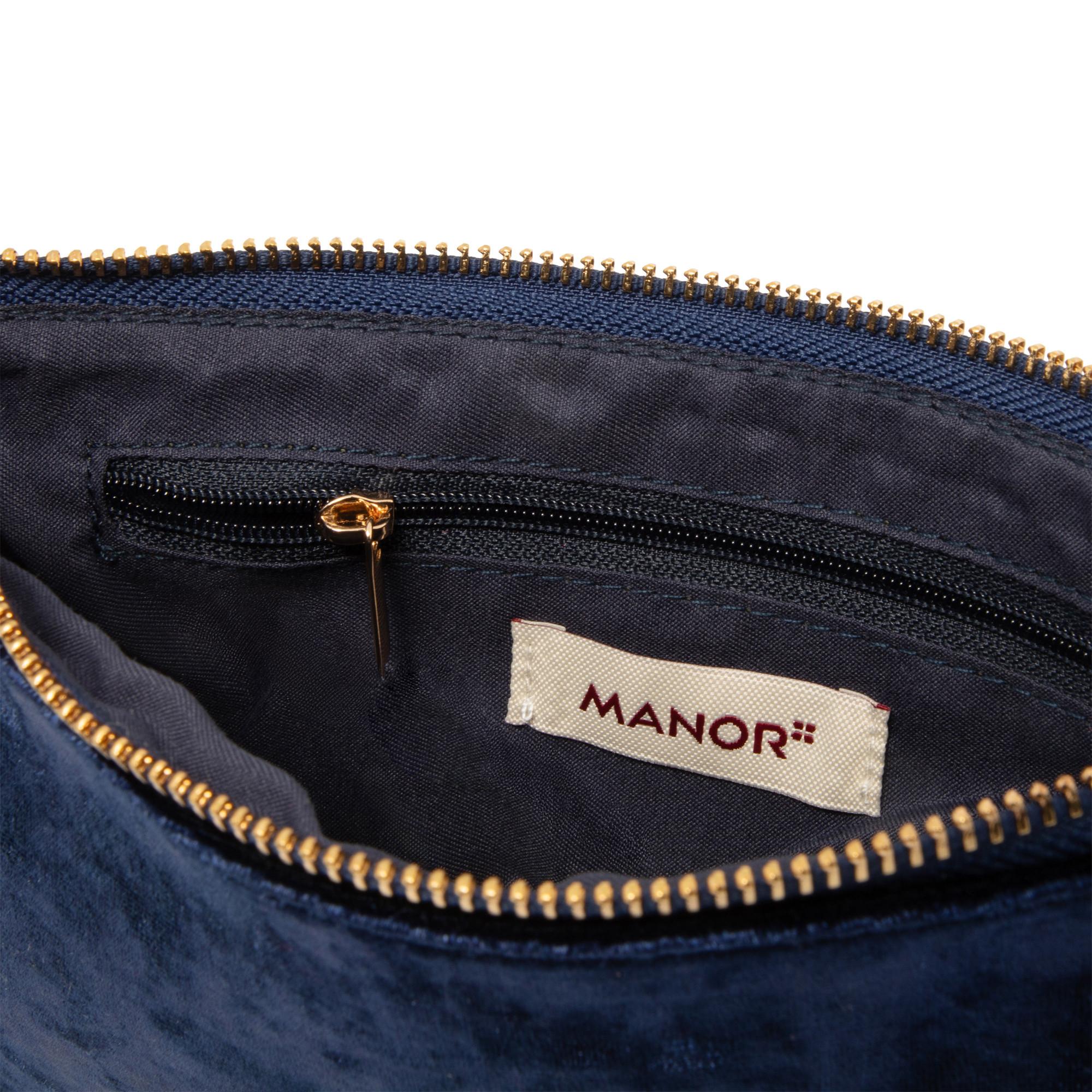 Manor Woman Borsa a tracolla in velluto con catena  