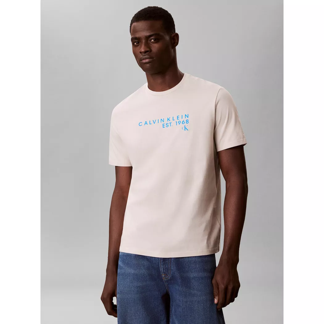 Calvin Klein Jeans T-shirt à Manches Courtes Lv04rb866g Oatmeal XL Homme 3