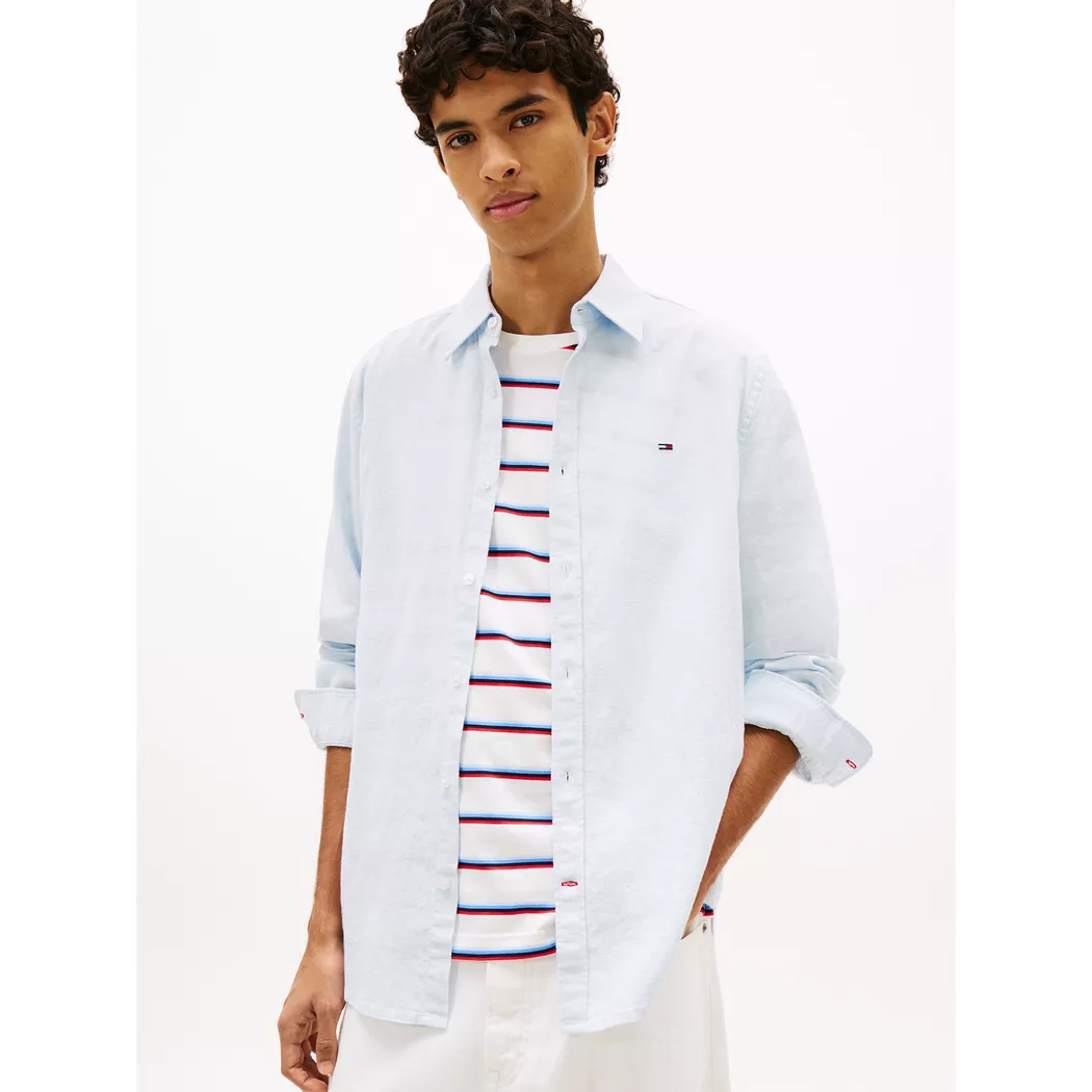 TOMMY JEANS Hemd Regular Fit  hellblau   M herren