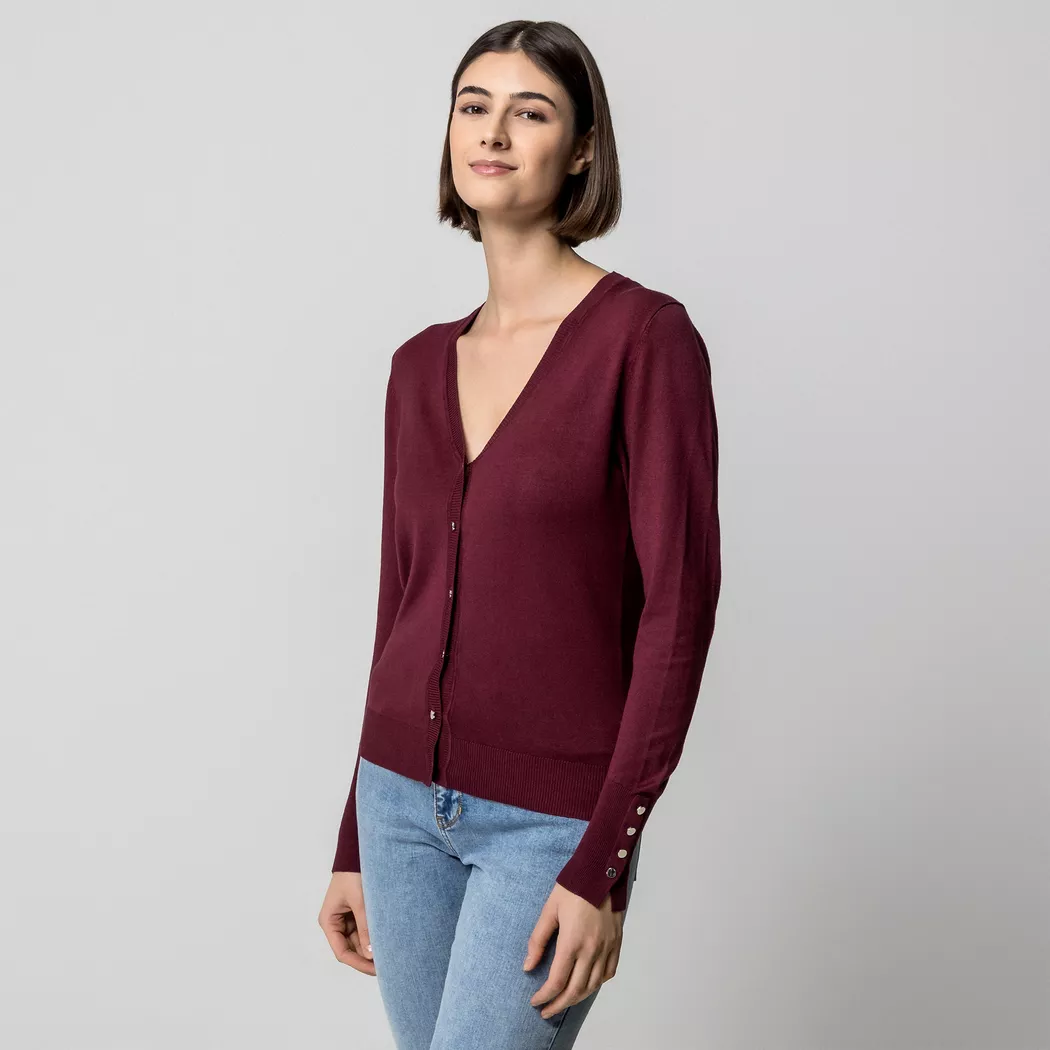 Manor Woman - Pullover, für Damen, Bordeaux, Größe L