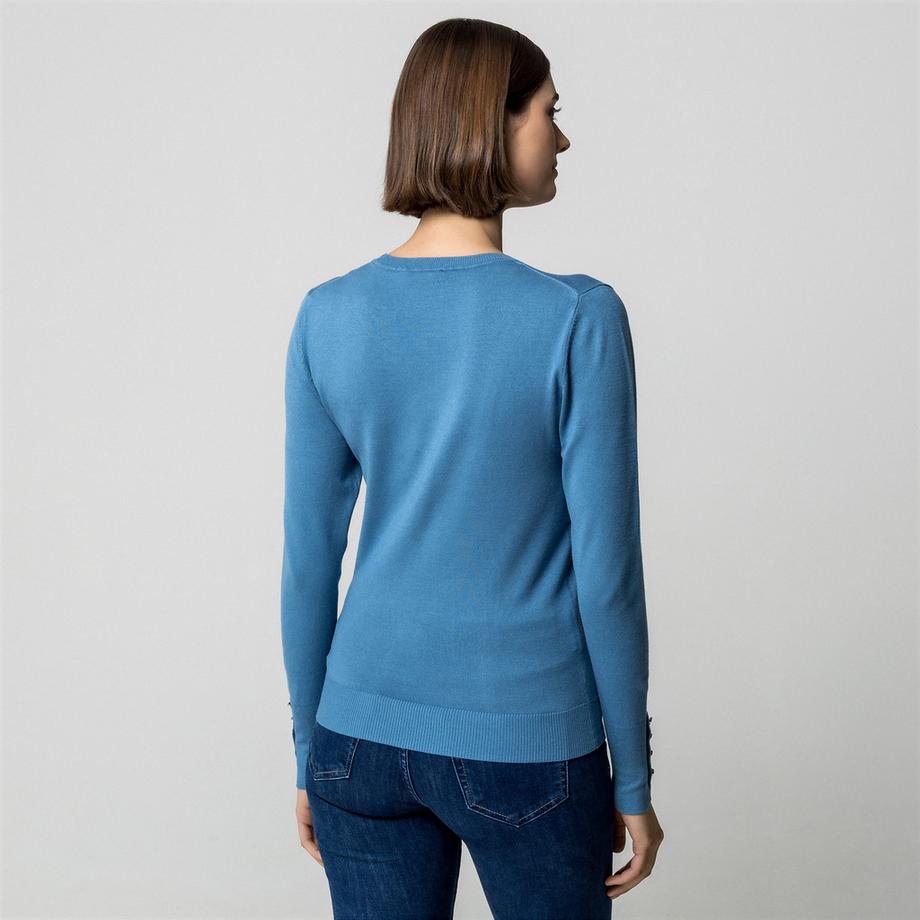 Manor Woman Pull col rond avec boutons décoratifs  